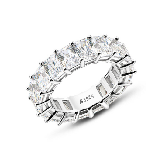 Diamond Eternity Ring - Rectangular Cut
